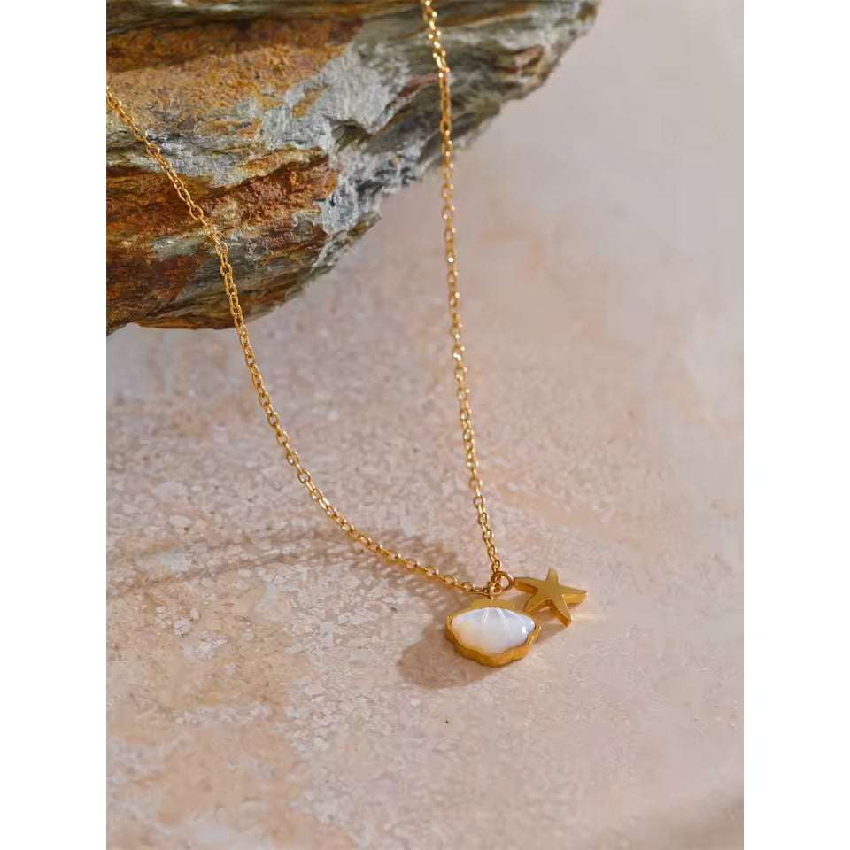 Gold Plated Shell Necklace